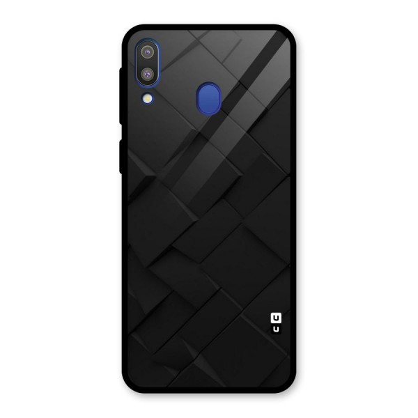 Black Elegant Design Glass Back Case for Galaxy M20