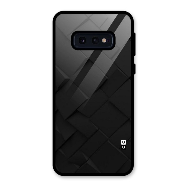 Black Elegant Design Glass Back Case for Galaxy S10e