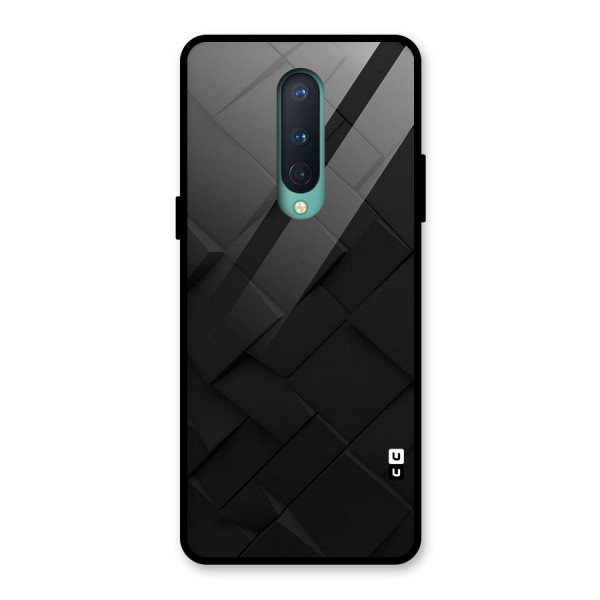 Black Elegant Design Glass Back Case for OnePlus 8