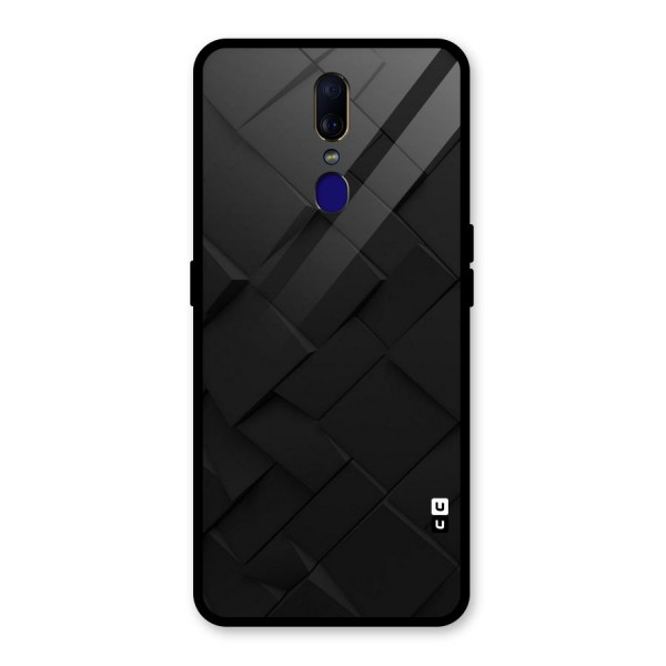 Black Elegant Design Glass Back Case for Oppo F11