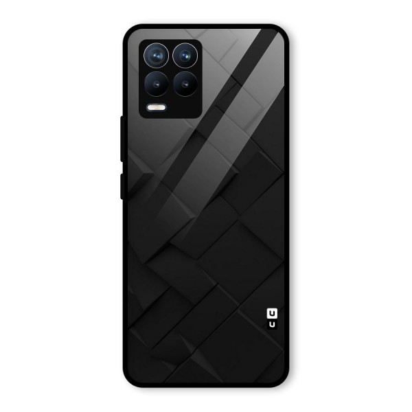 Black Elegant Design Glass Back Case for Realme 8