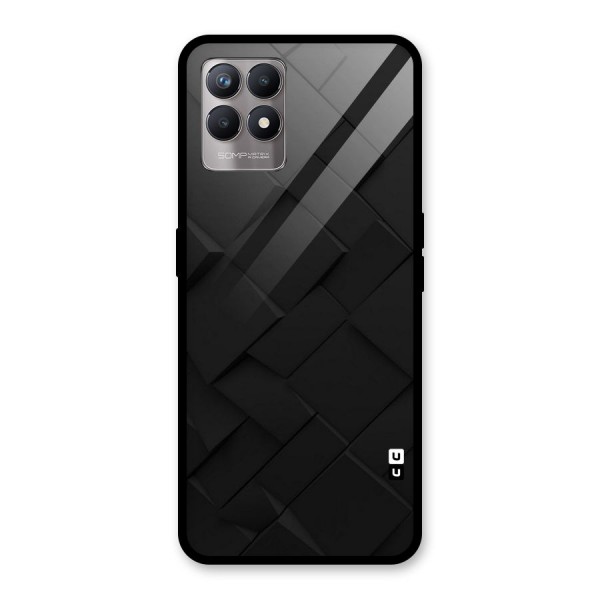 Black Elegant Design Glass Back Case for Realme 8i