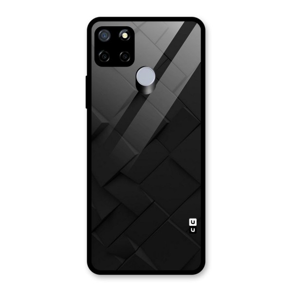 Black Elegant Design Glass Back Case for Realme C12