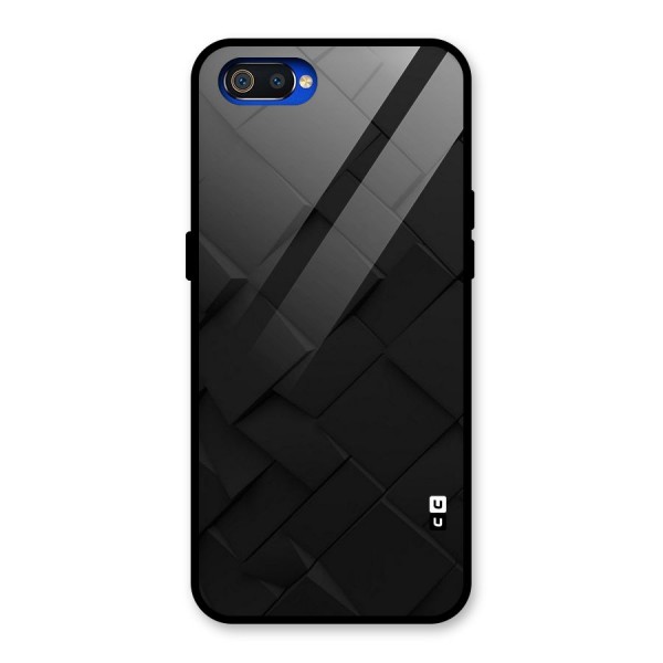 Black Elegant Design Glass Back Case for Realme C2