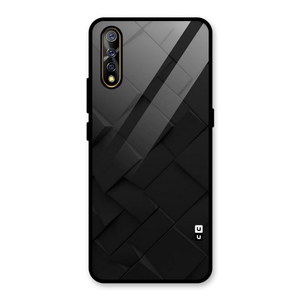 Black Elegant Design Glass Back Case for Vivo S1