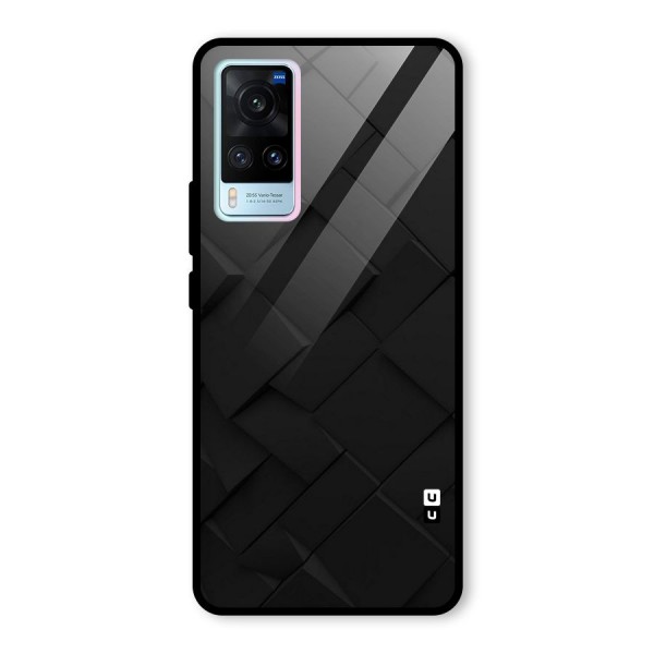 Black Elegant Design Glass Back Case for Vivo X60