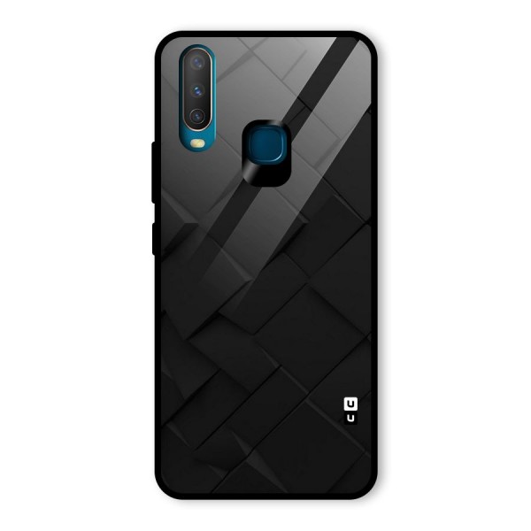 Black Elegant Design Glass Back Case for Vivo Y12