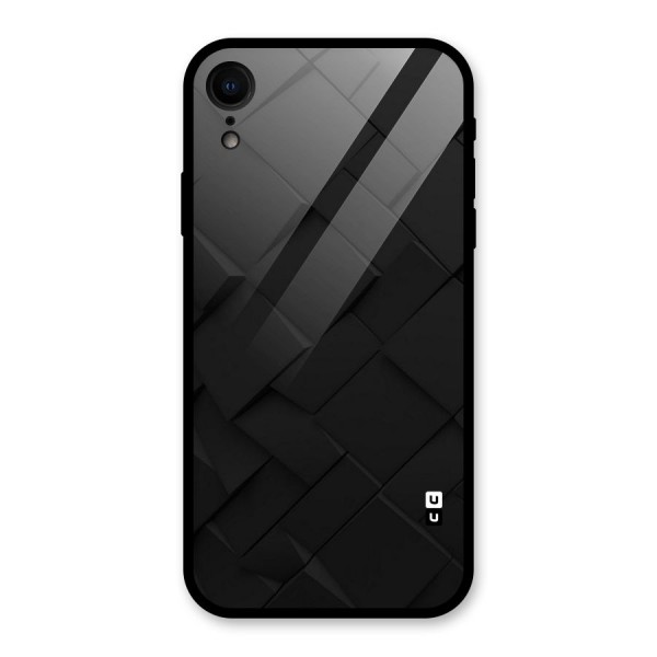 Black Elegant Design Glass Back Case for XR