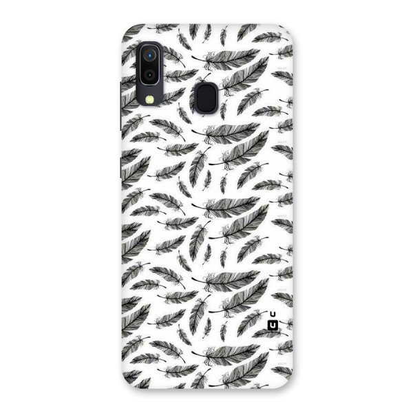 Black Feather Back Case for Galaxy A20