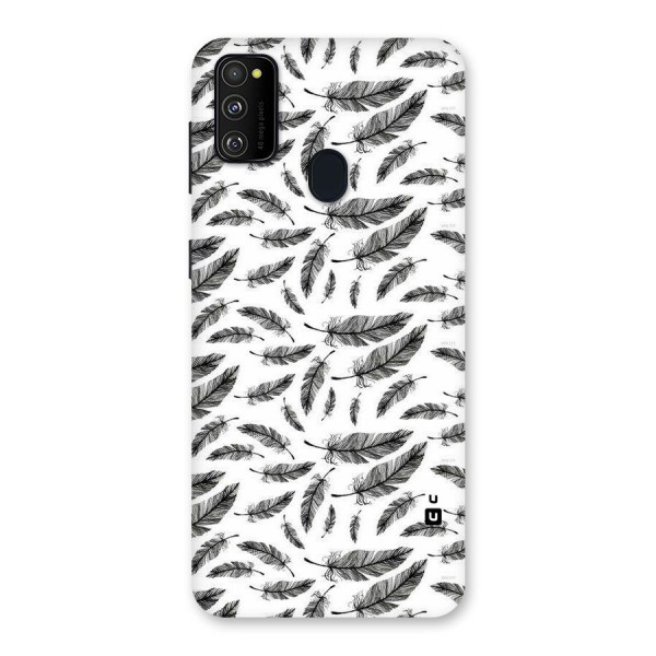 Black Feather Back Case for Galaxy M21