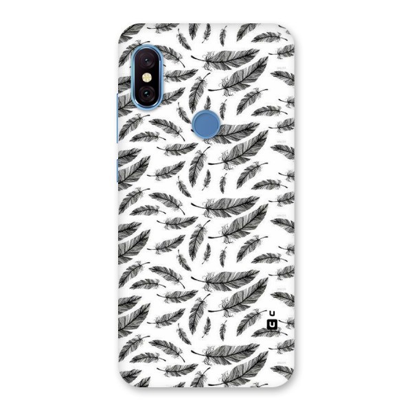 Black Feather Back Case for Redmi Note 6 Pro