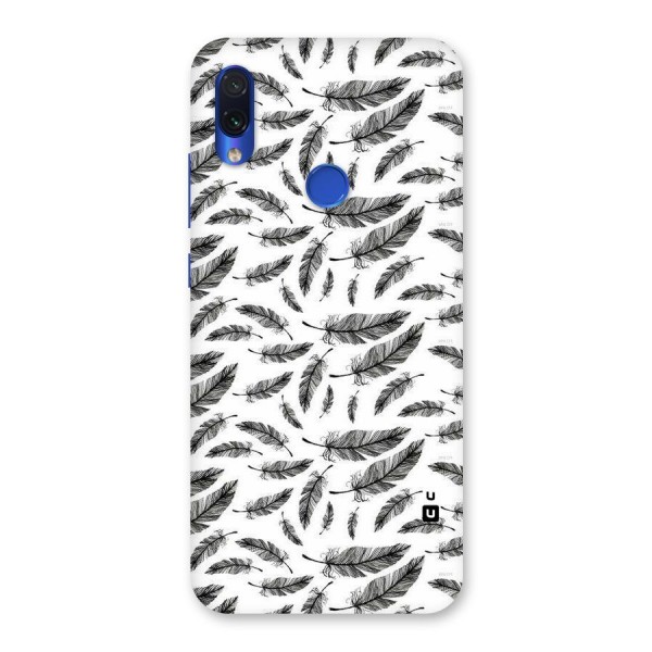 Black Feather Back Case for Redmi Note 7