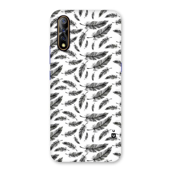 Black Feather Back Case for Vivo S1