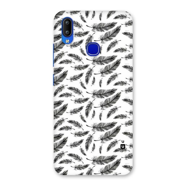 Black Feather Back Case for Vivo Y91