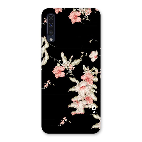 Black Floral Back Case for Galaxy A50