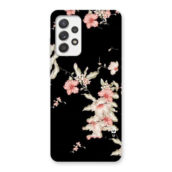 Black Floral Back Case for Galaxy A52