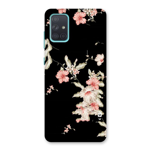 Black Floral Back Case for Galaxy A71