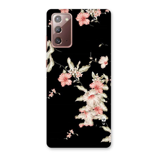 Black Floral Back Case for Galaxy Note 20