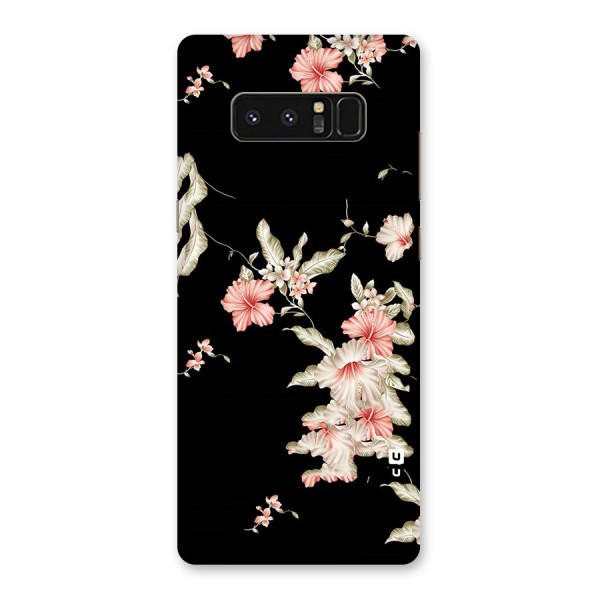 Black Floral Back Case for Galaxy Note 8