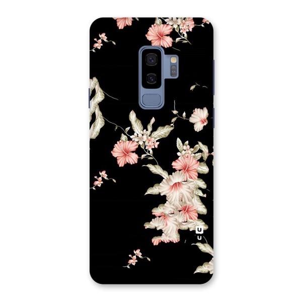 Black Floral Back Case for Galaxy S9 Plus