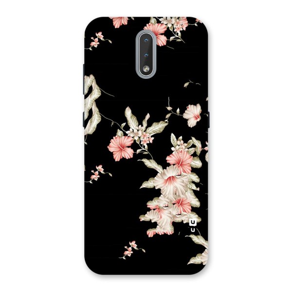 Black Floral Back Case for Nokia 2.3