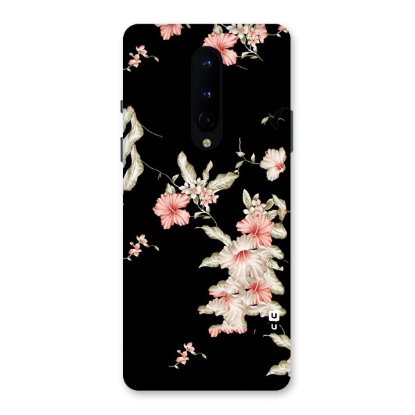 Black Floral Back Case for OnePlus 8