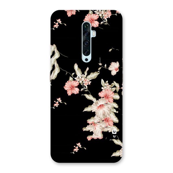 Black Floral Back Case for Oppo Reno2 Z