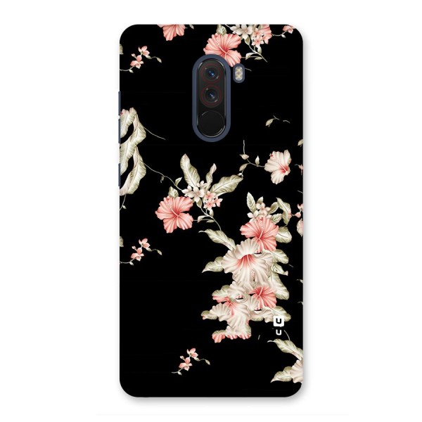 Black Floral Back Case for Poco F1