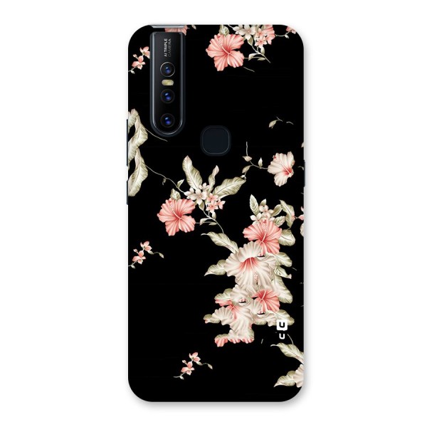 Black Floral Back Case for Vivo V15