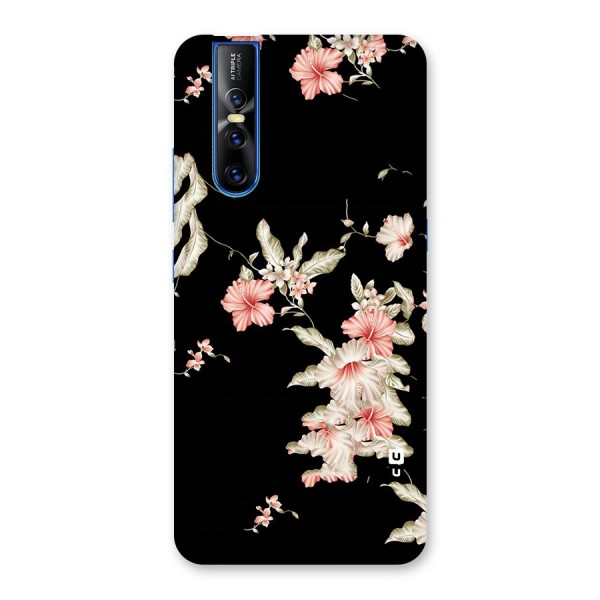 Black Floral Back Case for Vivo V15 Pro