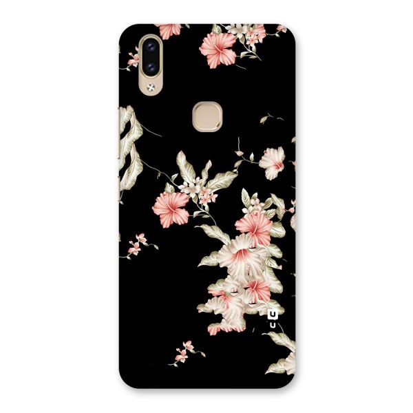 Black Floral Back Case for Vivo V9