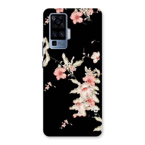 Black Floral Back Case for Vivo X50 Pro