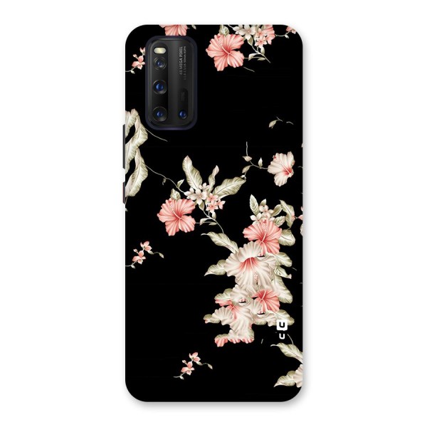 Black Floral Back Case for Vivo iQOO 3