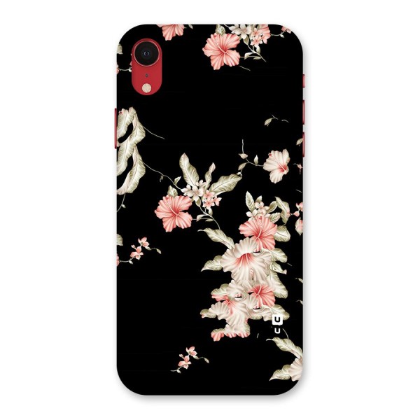 Black Floral Back Case for iPhone XR