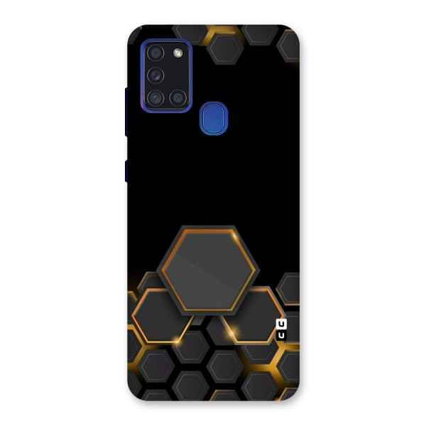 Black Gold Hexa Back Case for Galaxy A21s