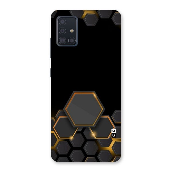 Black Gold Hexa Back Case for Galaxy A51