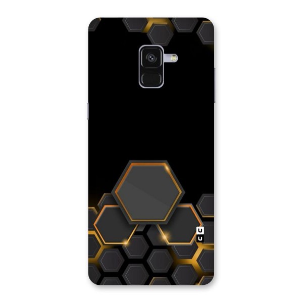 Black Gold Hexa Back Case for Galaxy A8 Plus