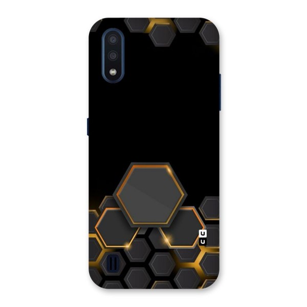 Black Gold Hexa Back Case for Galaxy M01