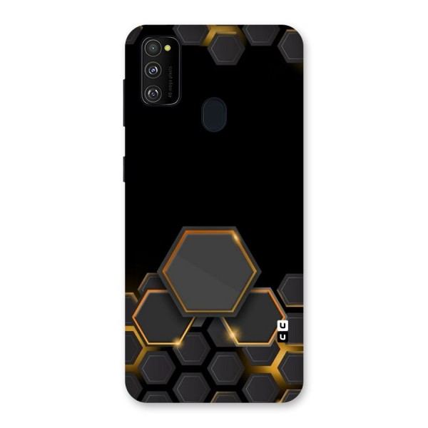 Black Gold Hexa Back Case for Galaxy M21