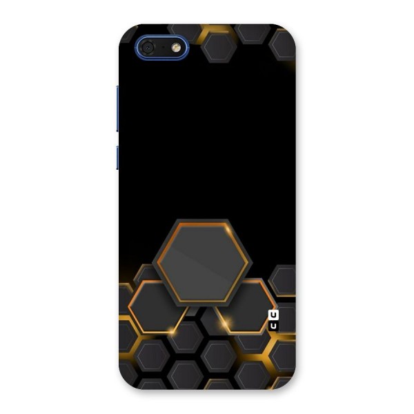 Black Gold Hexa Back Case for Honor 7s