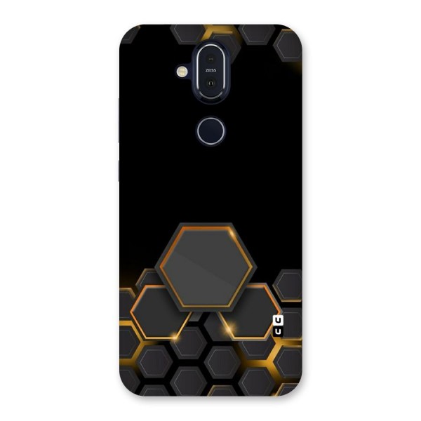 Black Gold Hexa Back Case for Nokia 8.1