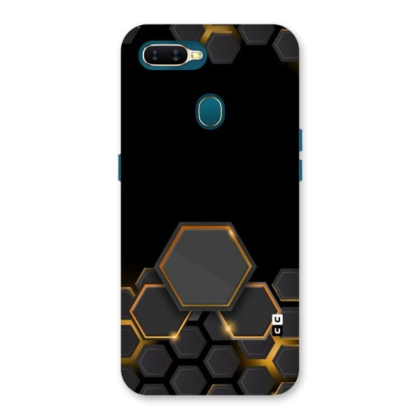 Black Gold Hexa Back Case for Oppo A12