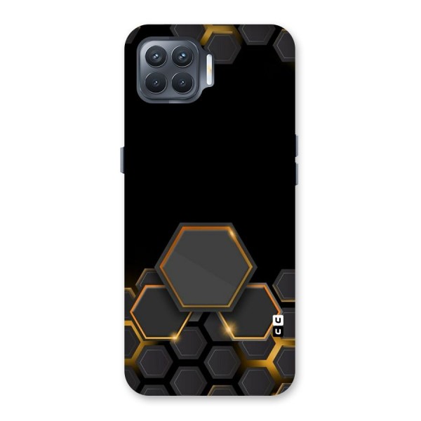 Black Gold Hexa Back Case for Oppo F17 Pro