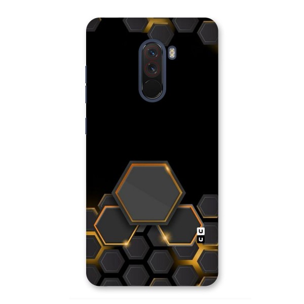 Black Gold Hexa Back Case for Poco F1