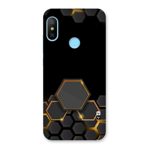 Black Gold Hexa Back Case for Redmi 6 Pro