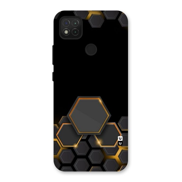 Black Gold Hexa Back Case for Redmi 9