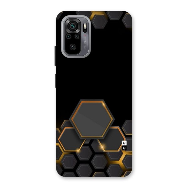 Black Gold Hexa Back Case for Redmi Note 10