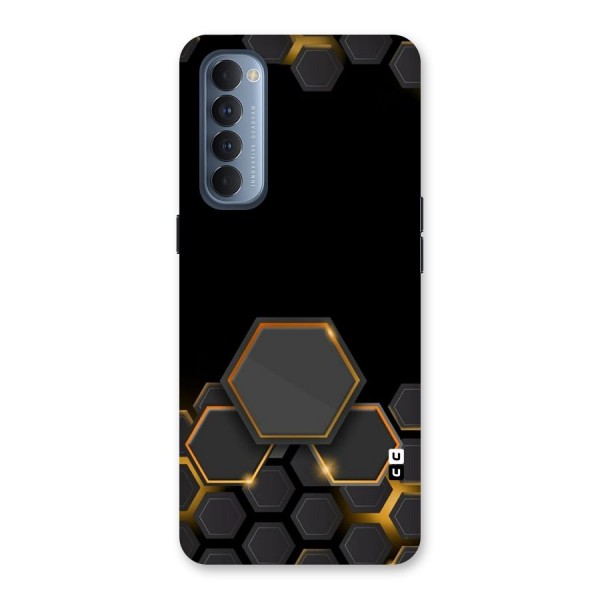 Black Gold Hexa Back Case for Reno4 Pro