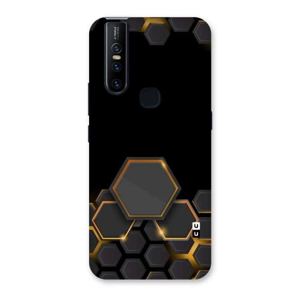 Black Gold Hexa Back Case for Vivo V15