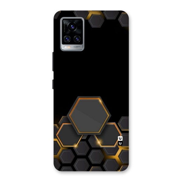 Black Gold Hexa Back Case for Vivo V20 Pro